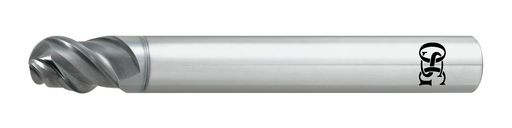 オーエスジーFXコート3枚刃超硬ボールエンドミル外径2mm全長60mm刃長3mmシャンク径6mmPHX-DBTR1x60(3090204)