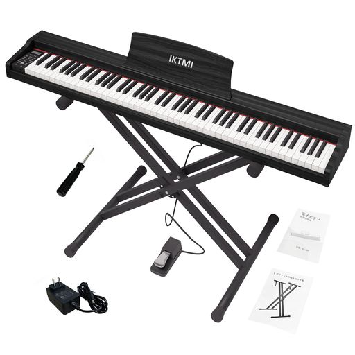 IKTMI 電子ピアノ 88鍵盤 木製 ピアノ Digital Piano 練習 Amazon | IKTMI 電子ピアノ 88鍵盤 ペダル付き 木製 電子 ピアノ 88鍵