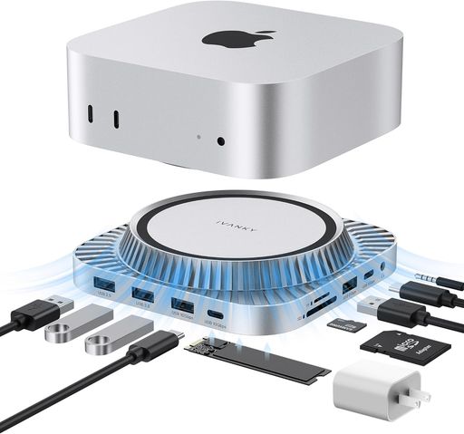 Docking Station iVANKY 13 イン 1 Mac mini M4 ドッキングステーション、M.2 NVMe SSD エンクロージャー付き超機能拡張スタンド、Mac mini M4&M4 Pro(2024 年モデル)向け｜アクアデイリーストア