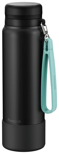 ピーコック魔法瓶工業(The-peacock)ピーコック水筒1L保温保冷真空断熱構造氷止め飲み口広口スポーツドリンク対応ストラップ付丸洗いOKスポーツマグマットブラックAKD-RS101BD