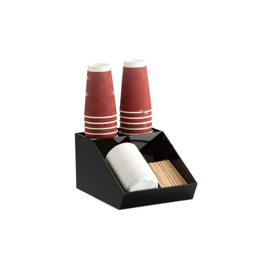 紙コップホルダーカップスタンドコーヒーカップ入れホルダー紙コップホルダーカップスタンド、コーヒーショップなど営業所に使用(ストレート2列4セル、アクリル製)
