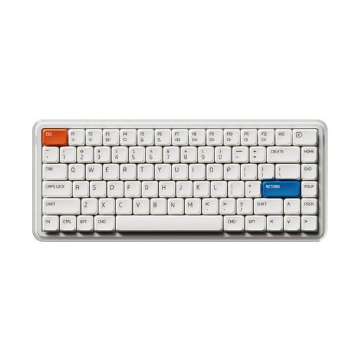 MelGeek O2 75% ワイヤレスメカニカルキーボード、クリーミーなタイピングサウンド、プレルブ済みリニアスイッチ、ホットスワップ対応、RGBバックライト搭載、3モード接続(2.4G / Bluetooth 5.1 /|アクアデイリーストア