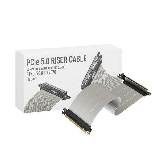 LINKUP-AVA5アーマーPCIE5.0ライザーケーブル|RTX5090RX9070GPUに対応|x16128GB/s速度|PCIe4.0&WRX80/WRX90Eと互換性あり|ストレートホワイト