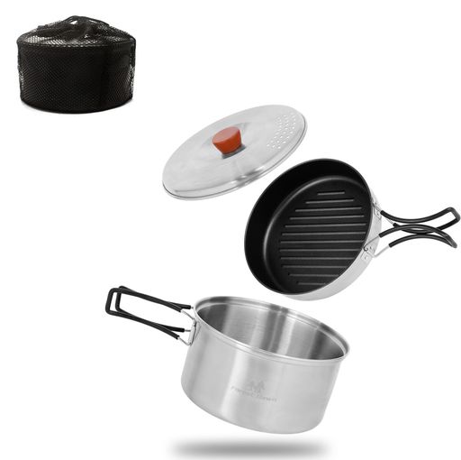 楽天市場】Alocs4pcsキャンプ用調理器具折り畳み式キャンプ鍋
