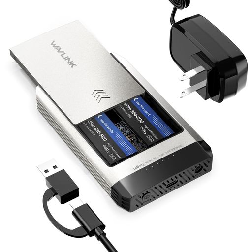 WAVLINKNVMeクローナー、20GbpsM.2デュプリケータ・デュアルベイ・オフラインクローン・ツール不要、放熱付きM.2クローナー、SSD 8,781円