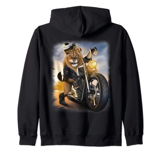ライオンバイクバイカージップパーカー
