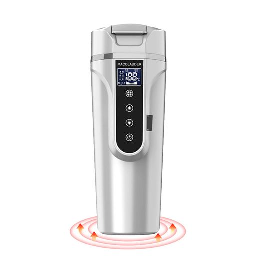 車載電気ケトル日本語版500ml40°C~100°Cカー用&トラック用DC12V/24V加熱 保温湯沸し器湯ボルト電気ポット車中泊LCDディスプレイ沸騰/保温/お茶/粉ミルク4つの定温モード