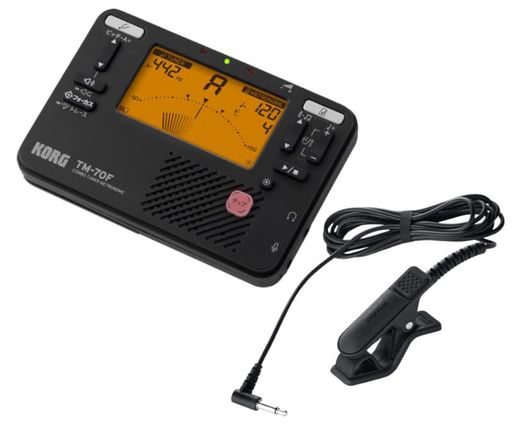 コルグチューナーメトロノームTM-70FBK+チューナー用マイクCM-400BKセットブラック