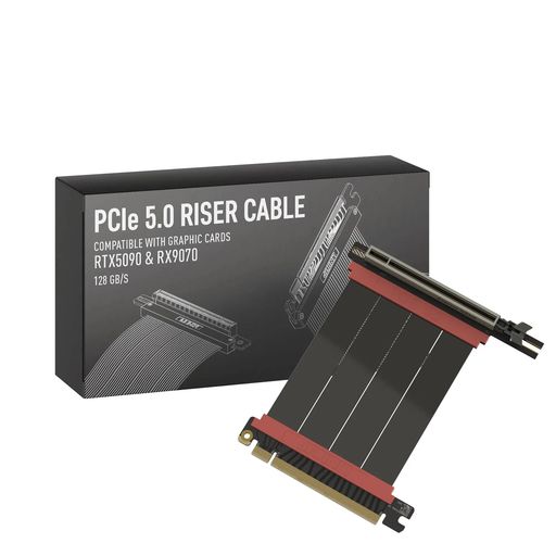 LINKUP-AVA5アーマーPCIE5.0ライザーケーブル|RTX5090RX9070GPUに相応う|x16128GB/s迅速さ|PCIe4.0\u0026WRX80/WRX90Eと取り替えっこ性あり|左角黒いこと10珊(全長 パソコン・周辺機器-PCパーツ