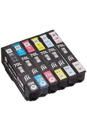 ジットエプソン(EPSON)IC6CL70L増量6色セット対応リサイクルインクカートリッジ日本製JIT-NE70L6P