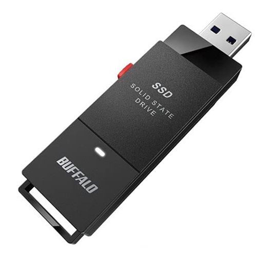 バッファローSSD-PUT1.0U3-BKC[USB3.2ポータブルSSD1.0TBスティック型]
