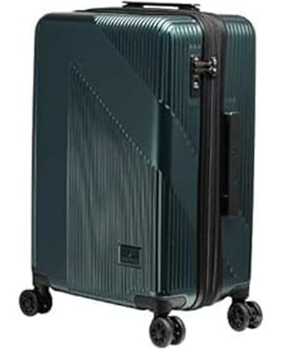 スーツケース修学旅行サイズ拡張型22インチ約3.8kg約55~61Lストッパー付衝撃吸収双輪キャスターTSAロック370-1001グリーン