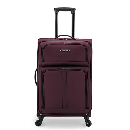 [U.S.Traveler]Anzioソフトサイド拡張可能スピナーラゲッジバーガンディChecked-Medium26-InchAnzioSoftside拡張可能スピナーラゲッジ