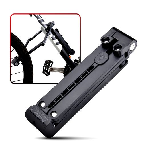 LOBSTERLOCK(ロブスターロック) 折りたたみ式自転車ロック 鍵付き 硬化スチール製自転車ロック 高耐久性 盗難防止 永久据え付け型自転車ロック｜アクアデイリーストア