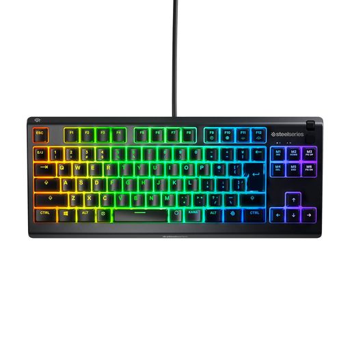 SteelSeriesゲーミングキーボードテンキーレス有線Apex3TKL日本語配列静音スイッチIP32防滴24キー同時押し対応ブラック