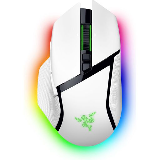 Razer レイザー Basilisk V3 Pro 35K (White Edition)ワイヤレス ゲーミングマウス HyperSpeed Wireless Bluetooth 有線 Focus Pro 35K オプティカルセンサー|アクアデイリーストア