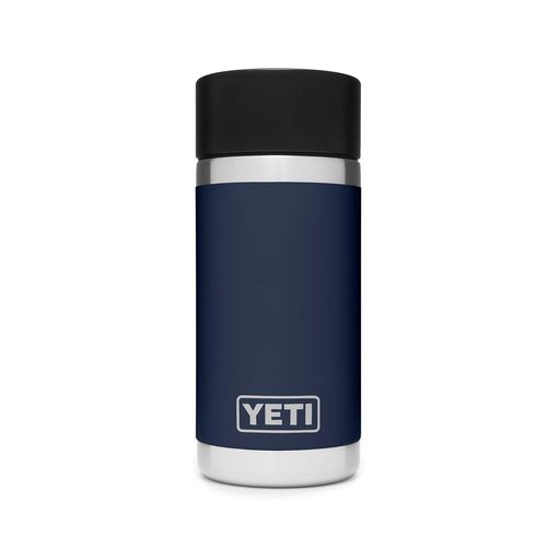 YETIランブラー12オンスボトル、ステンレススチール、真空保温、ホットショットキャップ付き