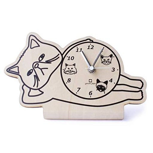 ヤマト工芸standclockエキゾチックショートヘア-CATS-YK19-104約W22.5D9.5H13