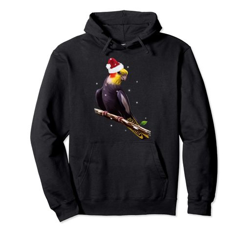 オカメインコサンタハット-クリスマスオウム鳥の恋人パーカー