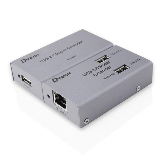 DTECHUSBエクステンダー取りひろげる器4界面USB2.0エクステンダー4振りあてる最大限度50mCat5/5eCat6/6eLAN有線テレビ当てはめるワット数アダプタUSB有線テレビ属する