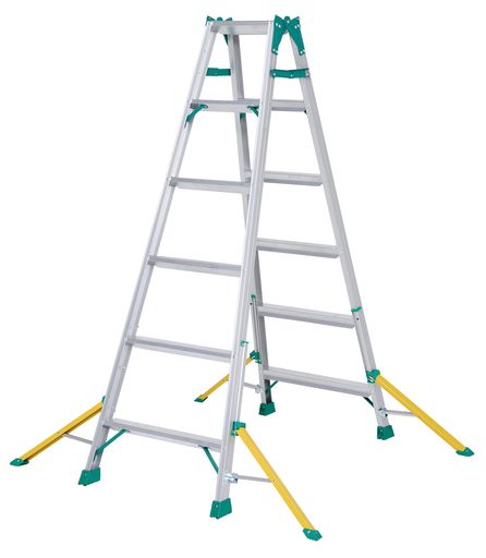 ピカ(PiCa) ピカコーポレイション 脚立 NDA-180 6段 6尺 170cm アウトリガー付き はしご兼用脚立 安定性向上モデル 折りたたみ収納可能 セーフリガー アルミ製|アクアデイリーストア