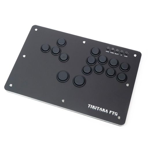 TIKITAKAFTGS15B-HSシリーズスプリット式ボタン配置静音パンダ軸V1高?ナイロンボタンブラックレバーレスコントローラー12mm超薄SF6アーケード格闘ゲーム用ゲームコントローラーForPS4/PS3/PC/N
