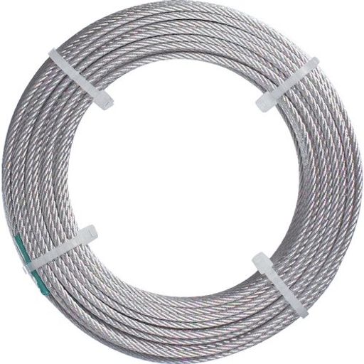 TRUSCO(トラスコ) ステンレスワイヤロープ ナイロン覆いかぶせる Φ2.0(2.5)X5m CWC-2S5 x 20【入れもの売りわたす】