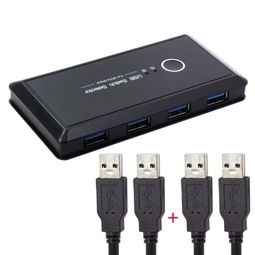 xiwaiJSERKVMUSB2.0またはUSB3.0スイッチセレクター2界面マイコンキーボードマウススキャナープリンター用4つのデバイスを分かち合う(USB3.0)