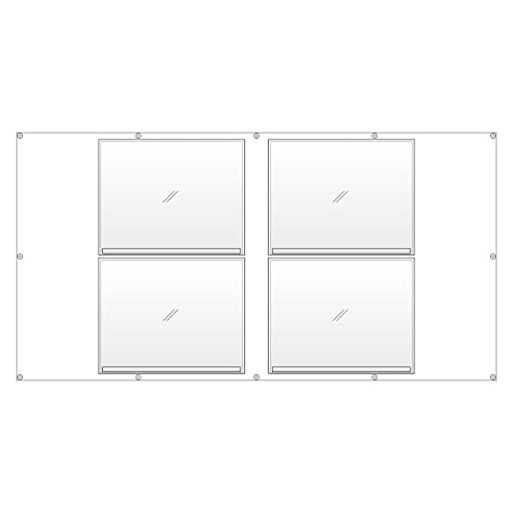 フェンスポケット400x500標識4枚用383-761