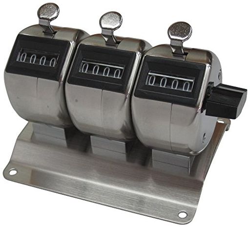 ステンレス製3連式数取器(カウンター)HM404-3