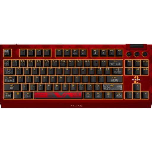 エヴァンゲリオンゲーミングキーボードRazerレイザーBlackWidowV4TKLHyperSpeedEVANGELION(EVA-02)Editionワイヤレスオレンジタクタイルスイッチホットスワップ能力のあるテンキー受け答え