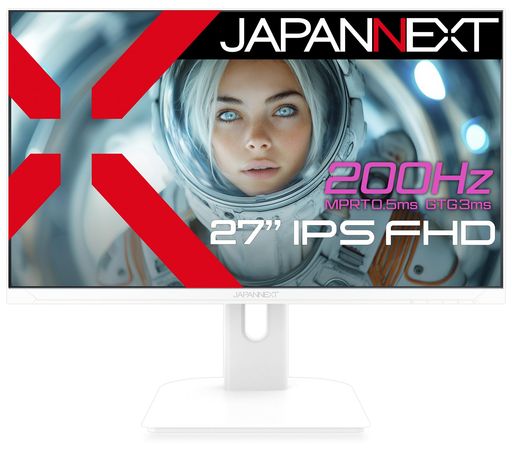 JAPANNEXT 27インチ ゲーミングモニター 200Hz 0.5ms フルHD 1920x1080解像度 IPS パネル ディスプレイ (HDMI/DisplayPort/VESA対応/ブルーライトカット / 視野角178°)|アクアデイリーストア