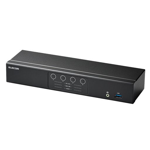 エレコムパソコン切替器KVMスイッチHDMI4ポートPC4台切替4K60Hzエミュレーション機能搭載KVM-NHUS4