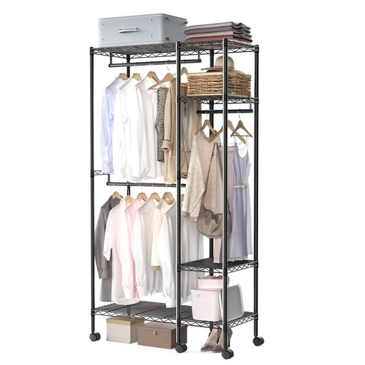 ベーシック ハンガーラック 2段 洋服ラック 耐荷重181kg 頑丈 キャスター 719ie4YLB-L._AC_SY200_QL15_.jpg