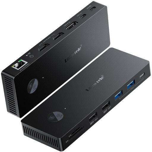 Lemorele USB Cドッキングステーションhdmi2つ LAN タイプC ハブ デュアル HDMI+DP 4K60Hz MST 3画面拡張トリプルディスプレイUSB3.0x2、USB2.0x2、USB-C3.0、Type-C|アクアデイリーストア