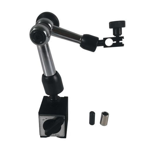 STEELMIGHTマグネットベーススタンド小型ロック機能付調整可ON/OFF制御穴径Φ6/8mm磁気ベースダイヤルスタンドマグネットホルダーマグネットベース測定