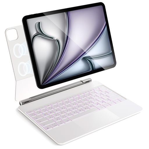 iPad Air 13 インチ M4 2026/M3 2025 /M2 2024 & iPad Pro 12.9インチ(第6/5/4/3 世代)用 磁気キーボードケース 日本語配列~磁気装着・マルチジェスチャートラックパッド・7|アクアデイリーストア