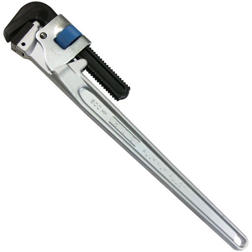 HIT 被覆管用ブルーアルミパイプレンチ (J型) 白管兼用型 600mm ALP600J｜アクアデイリーストア