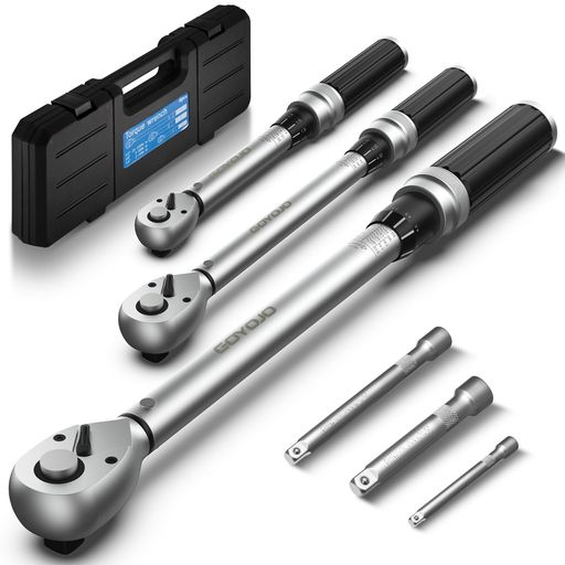 GOYOJO トルクレンチ プレセット型 6点セット 差込角(1/4・3/8・1/2インチ) トルク範囲2～24N&middot;m・5～60N&middot;m・20～220N&middot;m 両回転対応 トルク精度プラスマイナス3% 自動車/オートバイ/自転車/機械整備&hellip;｜アクアデイリーストア
