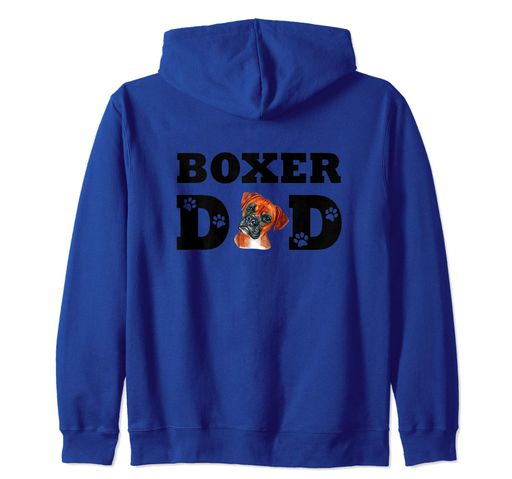 ボクサーのお父さんボクサー犬のお父さんBoxerDadジップパーカー