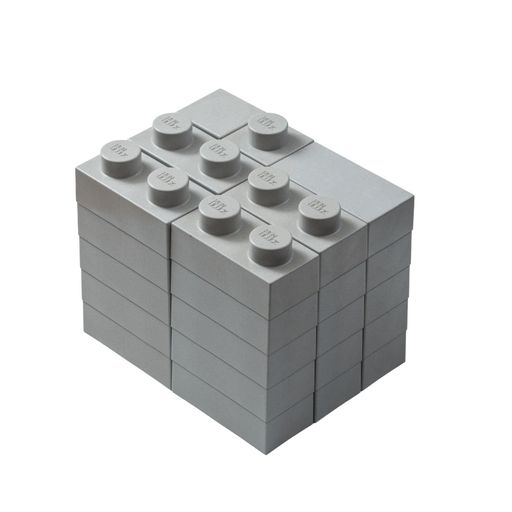 YPC日本製大きいブロック子供知育玩具簡単組立てギフトレンブロックキッズ35個セット(レンガタイプ5個・ブロックタイプ20個・ハーフレンガタイプ5個・ハーフブロックタイプ5個)グレー