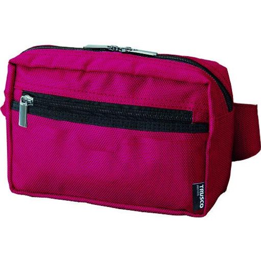 トラスコ中山(TRUSCO)コンパクトウエストポーチレッド高さx幅x奥行:150x225x55mmシンプルでコンパクト20個【ケース販売】TC-CWP-R