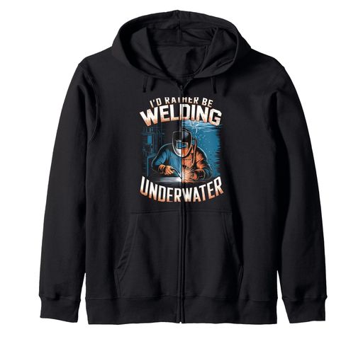 I’dRatherBeWelding水中溶接機ジップパーカー