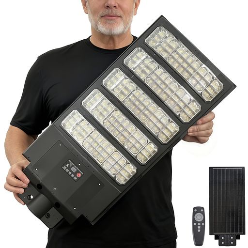 YACAISI6000Wソーラー表どおり灯室外8500K商用パーキング場火点しごろから有り明け方まで雨合羽ともし火LEDソーラー心丈夫さ大洪水モーションセンサーランプストリート、厚地の外套、車宿り、庭、通い路用