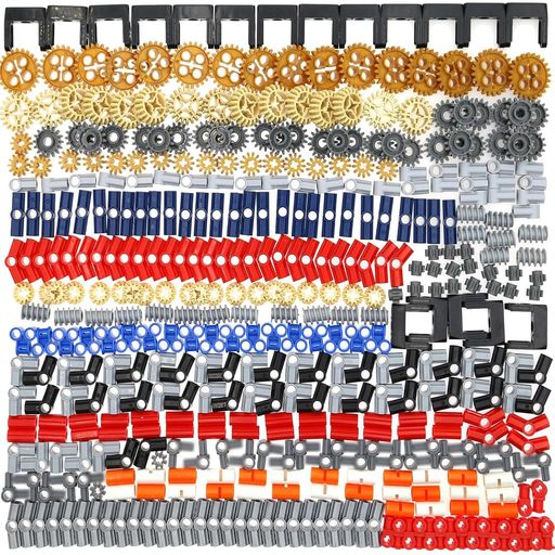 TEESE450ピーステクニック-ギア-チェーンリンク-コネクター-ブッシュ-ブロックセット、レゴ-テクニック-パーツと互換性あり、MOCテクニック-プロジェクト-バルク-ブロック(ランダムカラー)用