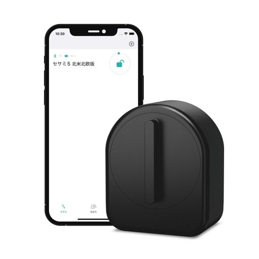 キャンディハウス(CandyHouse)セサミ5北米北欧版スマートロックブラック後付け型