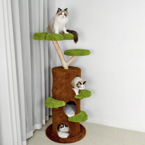 BingoPaw キャットタワー 大型猫用 木製 猫タワー 多頭飼い おしゃれ キャットツリー|アクアデイリーストア