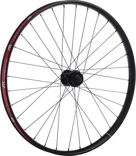 サイクルデザイン(cycledesign)自転車フロントホイールシルバー27.5インチ+仏式ディスクブレーキ仕様OLD100mmQR