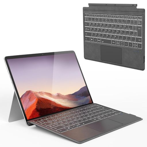 Omikamo Surface Pro キーボード ワイヤレス Surface Pro 3/4/5/6/7/7+対応 JIS標準日本語配列 サーフェス プロ キーボードBluetooth 5.3 トラックパッド付き Typ-C充電式 カバー兼用 薄型|アクアデイリーストア
