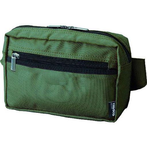 TRUSCO(トラスコ)コンパクトウエストポーチグリーンTC-CWP-GNx20個【容れもの売りわたす】